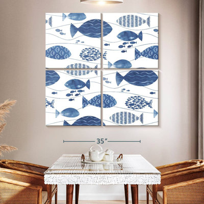 Ashelle Abstract Blue Fish