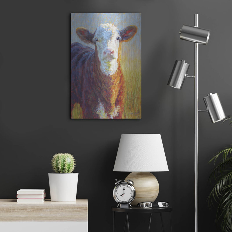 Art mural en métal luxueux «Caramely» par Rita Kirkman, 12 po x 16 po, H 24 po x l 16 po