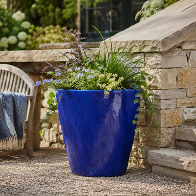 27.5 in. Vaso Planter - Falling Blue