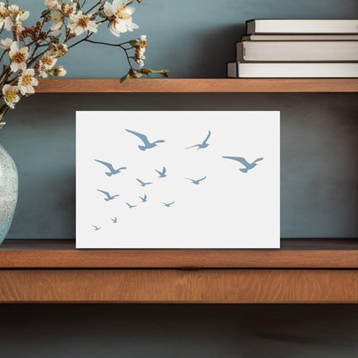Seagulls White Background - Print