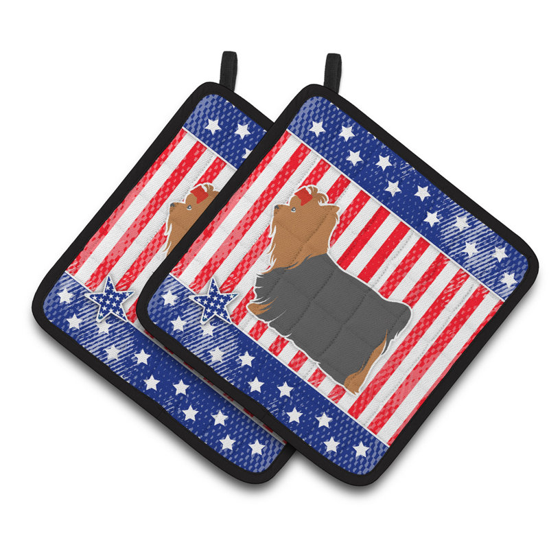 Trinx Patriotic Striped Polyester Potholder