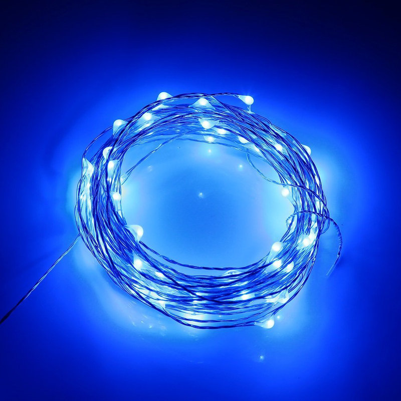 Mini guirlande de lumières, Bleu