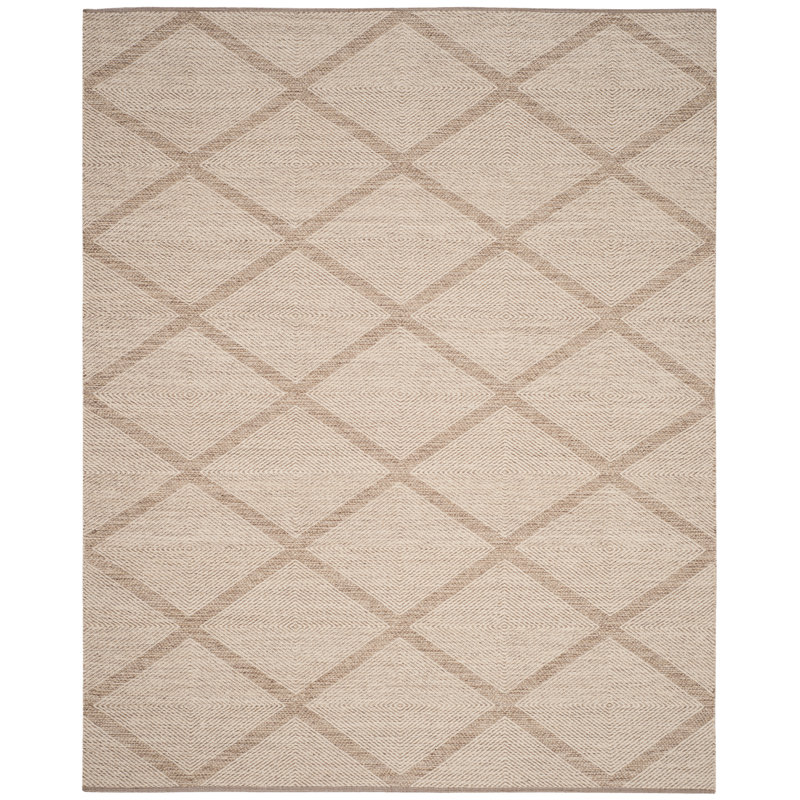 Abberton Hand Woven Cotton Geometric Rug, Rectangle 11' x 15'