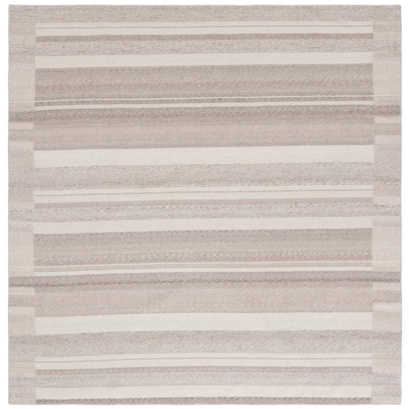 Abniel Performance Striped Rug, Square 7'