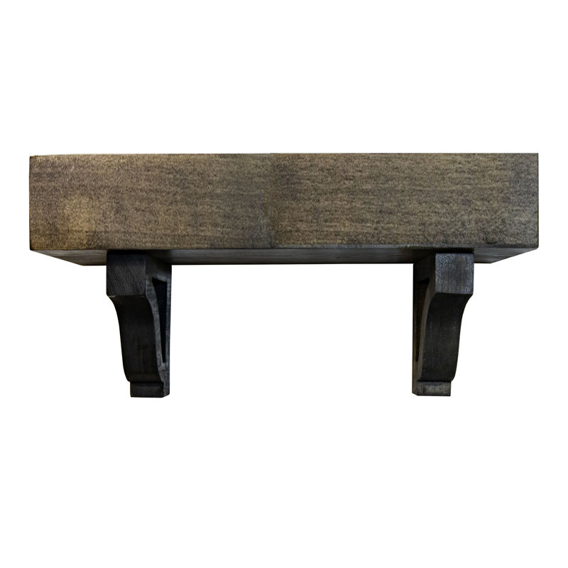 Tablettes flottantes en peuplier avec corbeaux, H 12 po x l 48 po x P 6 po