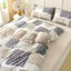 Ensemble d'édredon toutes saisons 3 pièces pour grand lit, comprenant 1 édredon et 2 taies décoratives, styles et couleurs variés-135721593