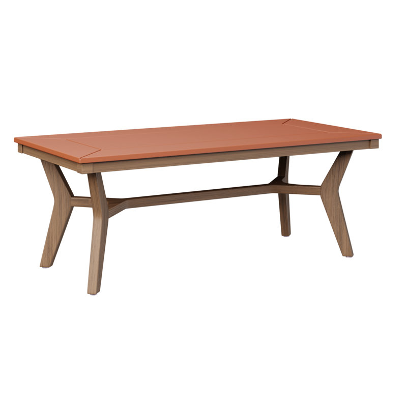 Table basse berlinoise Berlin, Acajou antique, Orange mangue