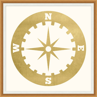 Boussole feuille d'or - impression