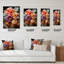 Collage de fleurs vibrantes de Dahlia III - horloge murale Dahlia-99640106