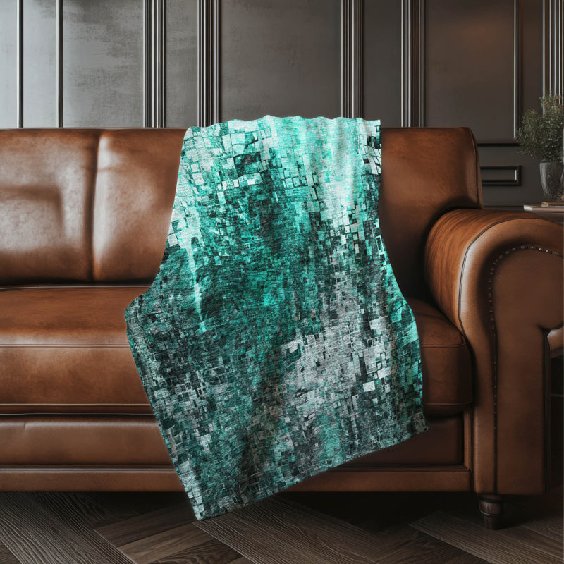Jeté carré Addison Sherpa ASB581, Teal