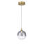 Iissa, luminaire suspendu, 6 po, or, verre fumé-1401653537