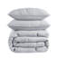 Ensemble de courtepointe 3 pièces en coton brodé double / grand, bleu-134532943-134532945