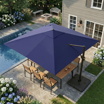 128' X 104' Rectangular Cantilever Umbrella, Base Included
