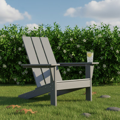 Chaise d'extérieur Adirondack, chaise d'extérieur en PEHD toutes saisons, chaise de jardin pour terrasse