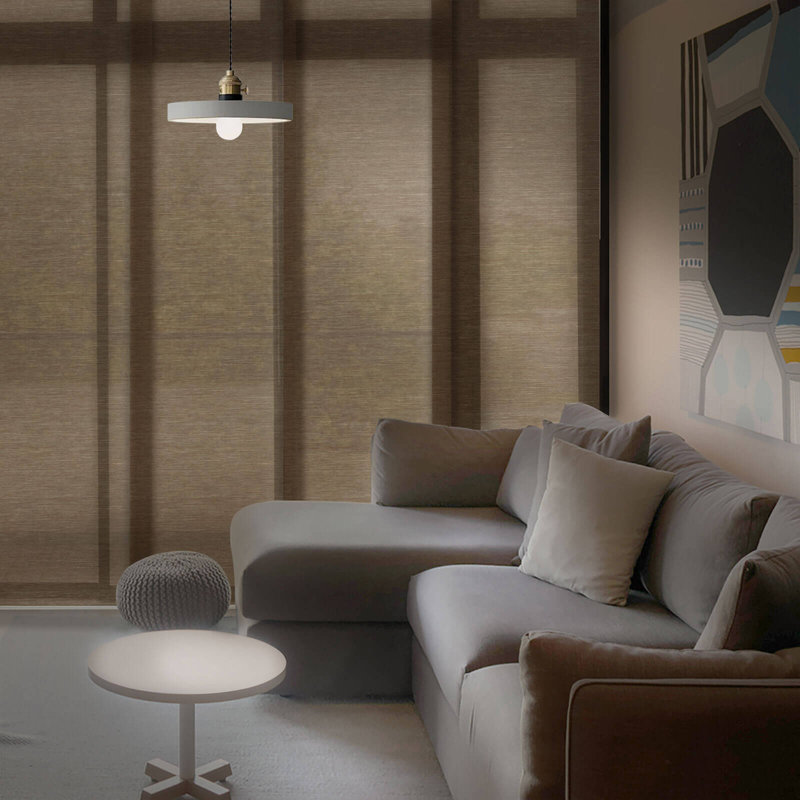 Sharmaine Traditionally-Woven Semi-Sheer Almond Vertical Blind