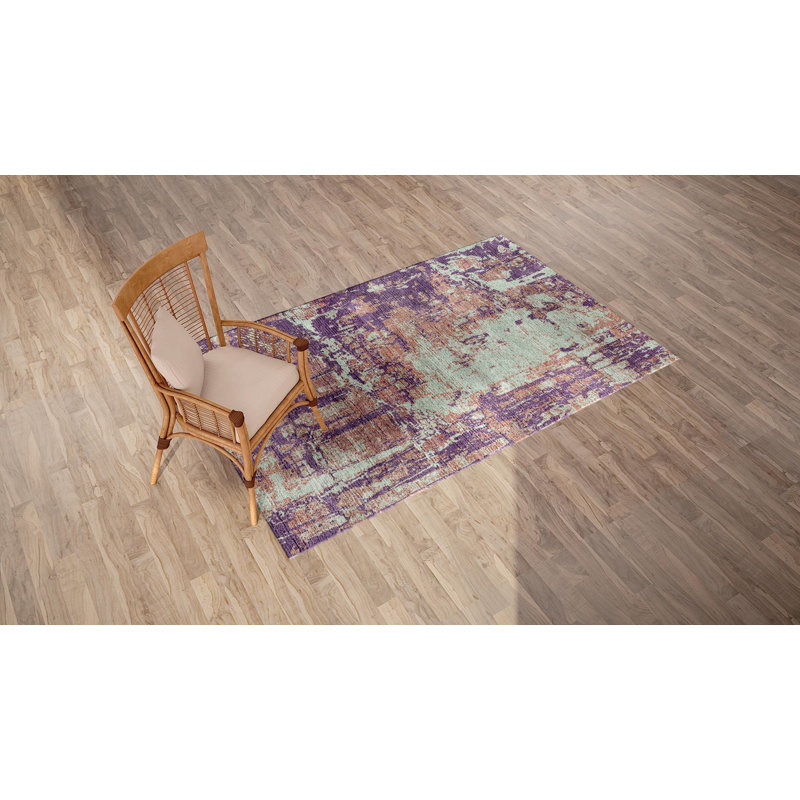 Tapis lavande / bleu Arma, Rectangle 5 pi 7 po x 7 pi 10 po