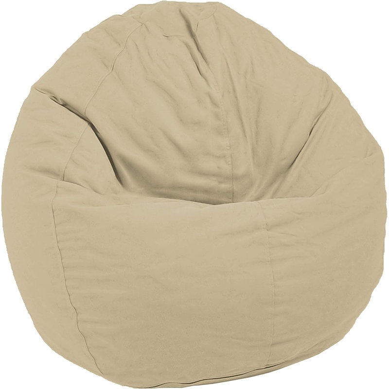 Bean Bag Chair - w/Polystyrene Beads and CertiPUR Foam Filled Waterproof Chair for Adults and Teens, 40"H x 36"W x 36"D