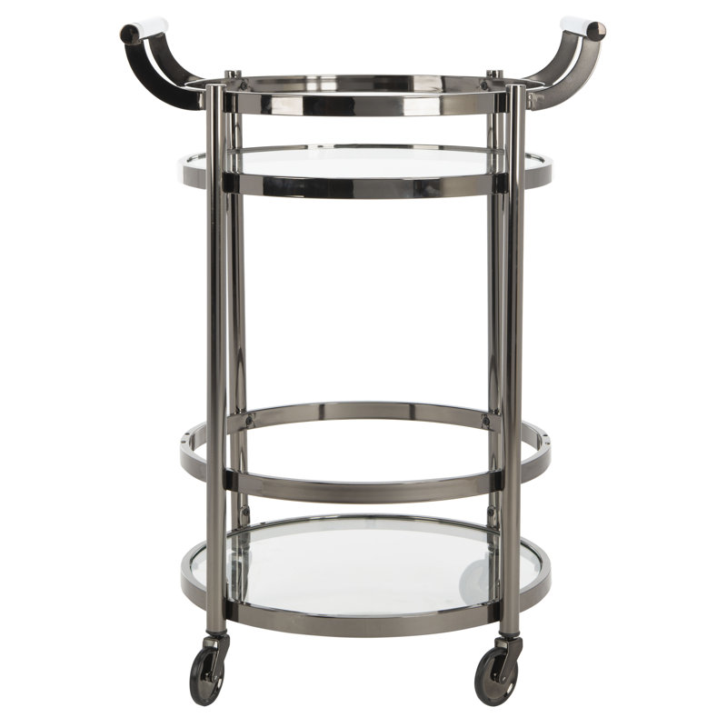 Metal Bar Cart, Gun Metal