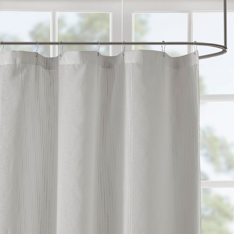 Delicate Sheer Flowing Shower Curtain