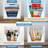Sorbus 3 Pack Folding Shelf Organizer - Stackable Closet Shelf Organizer Baskets for Clothes, Closet, Bathroom, Kitchen, Garage - Easy Access Open Front Design Under Shelf Organizer, Extra Large-108206489