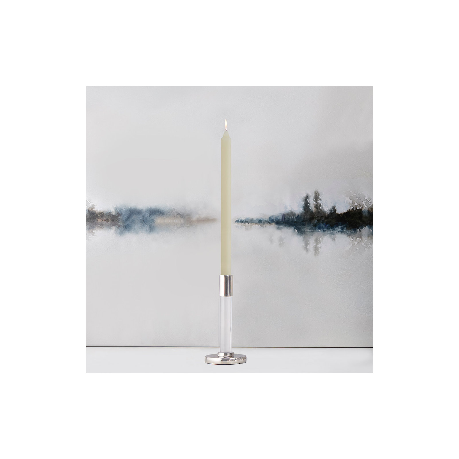 Root Candles Unscented Taper Candle, 12" H x 0.88" W x 0.88" D, Ivory