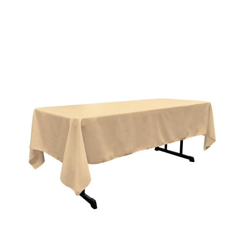 Rectangular Stain-Resistant Polyester Tablecloth - Basics by Wayfair™, Khaki, 126" x 60"