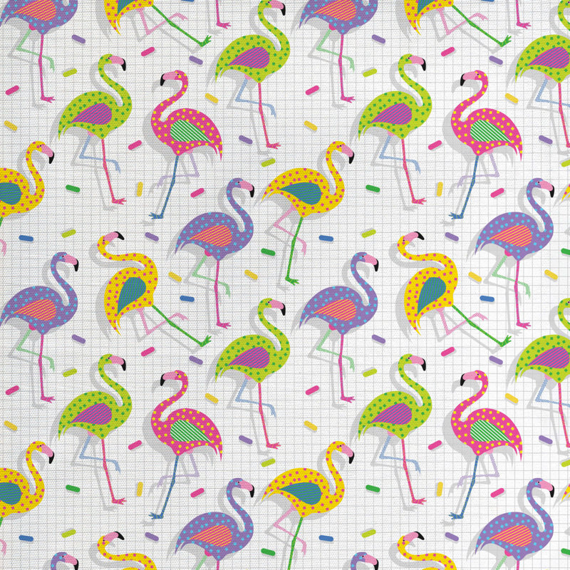Tissu flamant rose, l 36 po x L 360 po