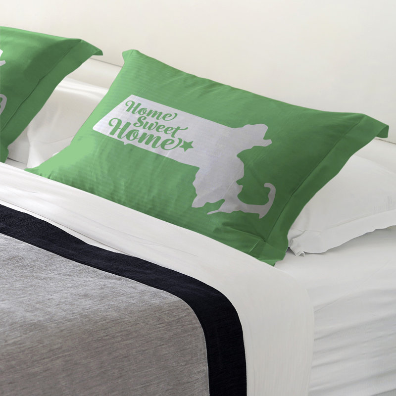 Pillow Sham, King, Polyester, Green