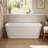 Freestanding Soaking Acrylic Bathtub with Drain, Overflow, and Glossy White Finish 67" Depth x 32" Width-130167155
