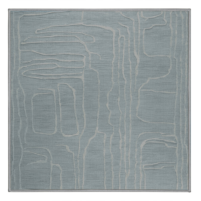 Tapis abstrait gris lavable à la machine