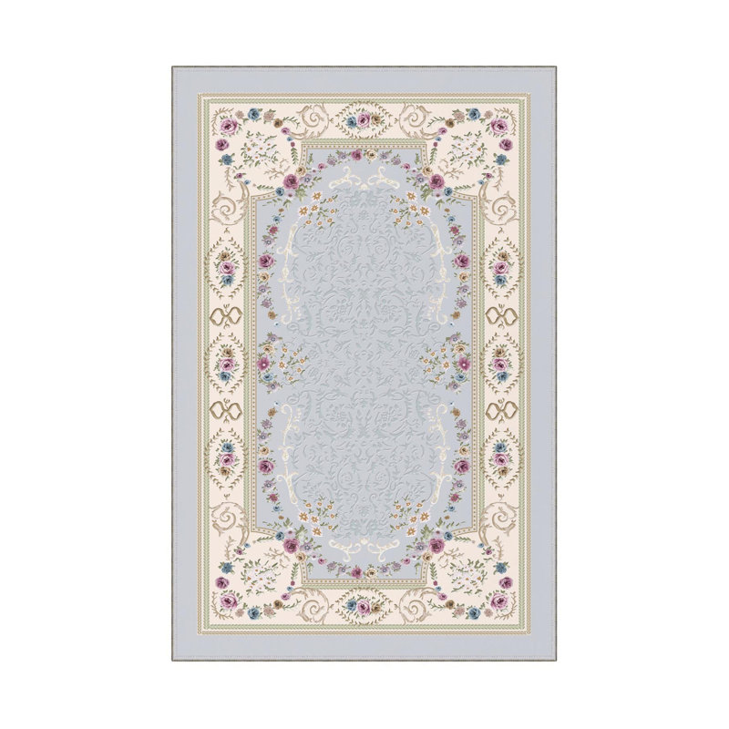 Premium Woven Area Rug (1.6 x 2.6 Feet), 100% Polyester, 0.3 in Pile Height | Antibacterial, Non-Slip PVC Dot Underside | Machine Washable, 3D Digital Print | Ideal for Living Room, Bedroom & Entryway Decor