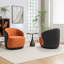 Fauteuil demi-tonneau pivotant en velours Stith-982010711