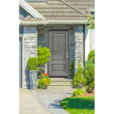 2/3 Two Panel Smooth Fiberglass Front Door