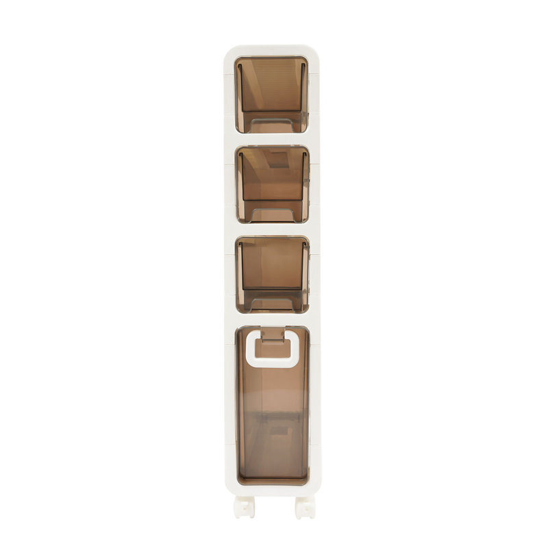 Freestanding Bathroom Storage Cabinet, 33" H x 6.7" W x 16.7" D