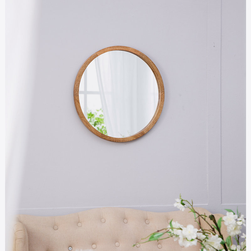 Miroir mural Braynt, Natural, 19.8" x 19.8"