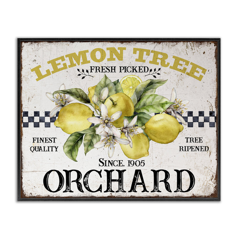 Art de la giclée au citron, H 11 po x l 14 po, Giclée encadrée noir minuit