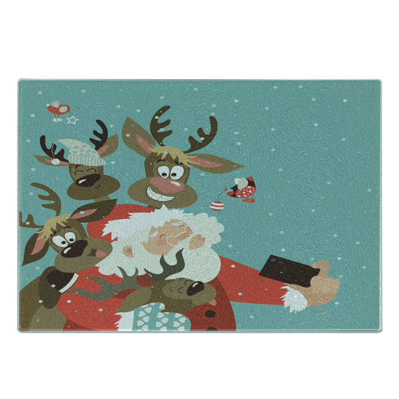 Multicolore planche à découper en verre trempé Ambesonne