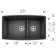 Performa SILGRANIT 33" 60/40 Double Bowl Undermount Kitchen Sink with Low Divide