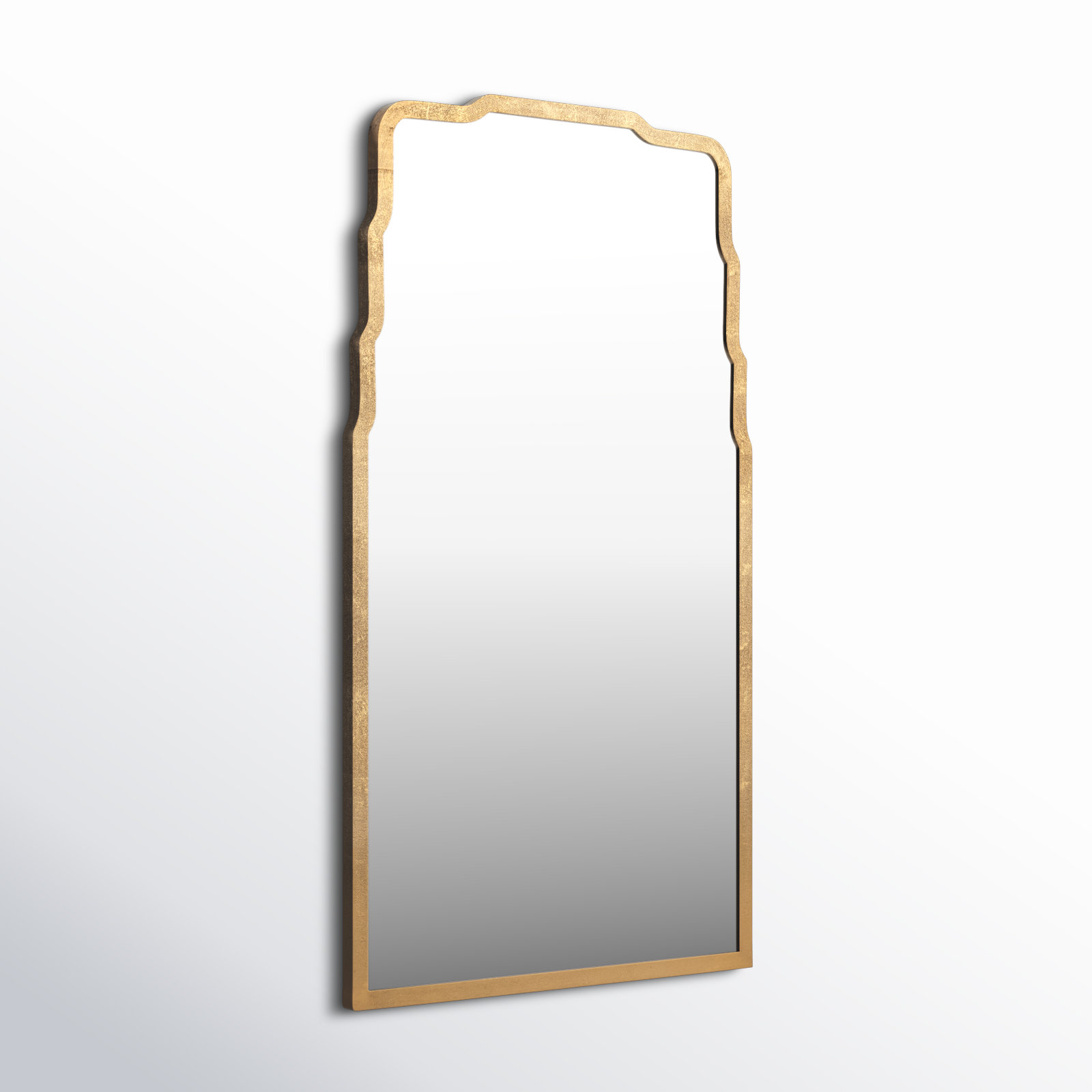 Jodi Scalloped Mirror, Gold