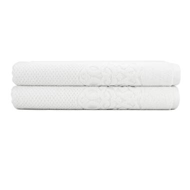 Haus & Home Indigo 4 Piece Bath Towel Set, Rayon From Bamboo and Cotton,  Solid Terry Towels