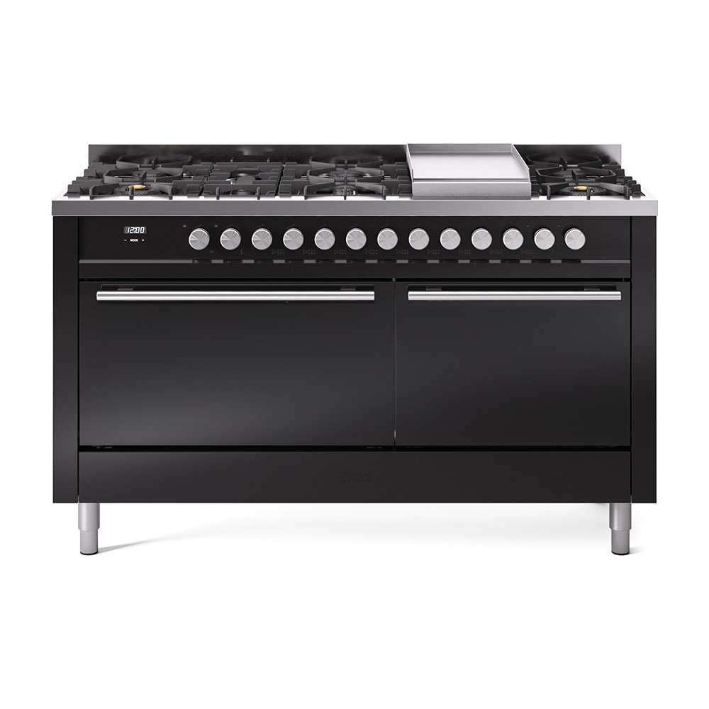 ILVE Professional Plus II 60 in Dual Fuel Range Burner, Griddle