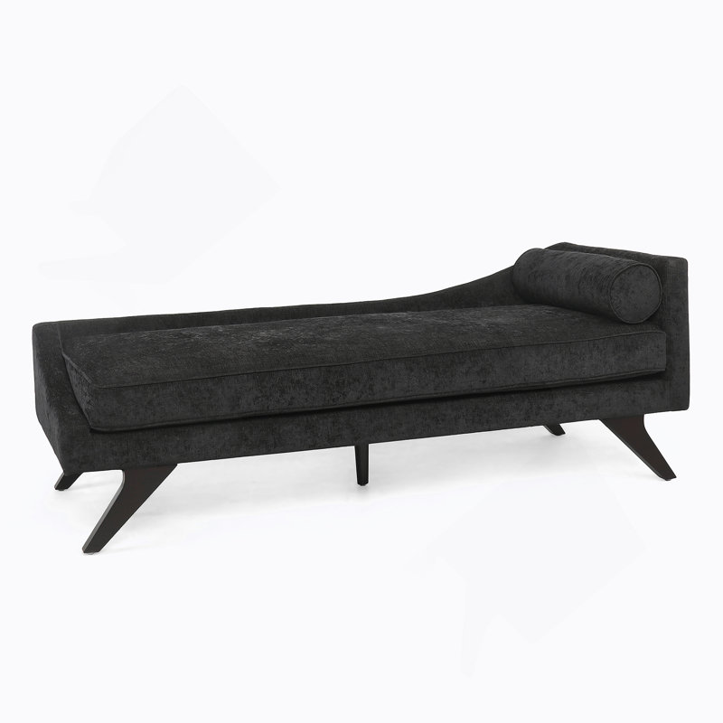 Chaise longue rembourrée avec petit coussin décoratif