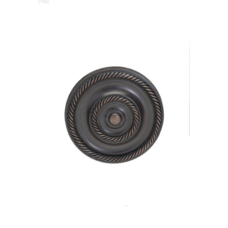Netropol Knob with Circle Rosette, Venetian Bronze