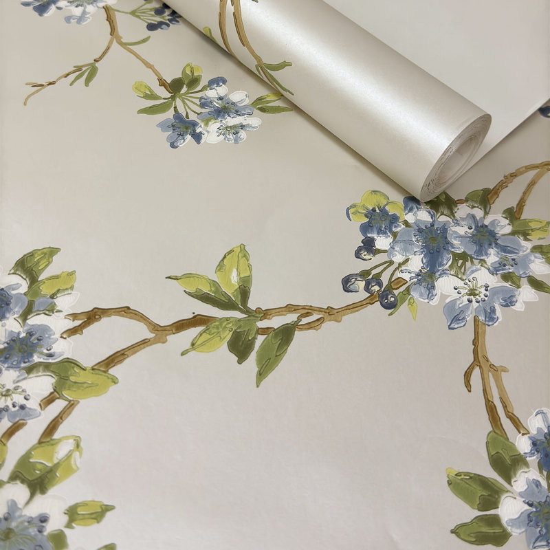 Rouleau d'hortensias, L 324,02 po x l 27,01 po, Taupe clair