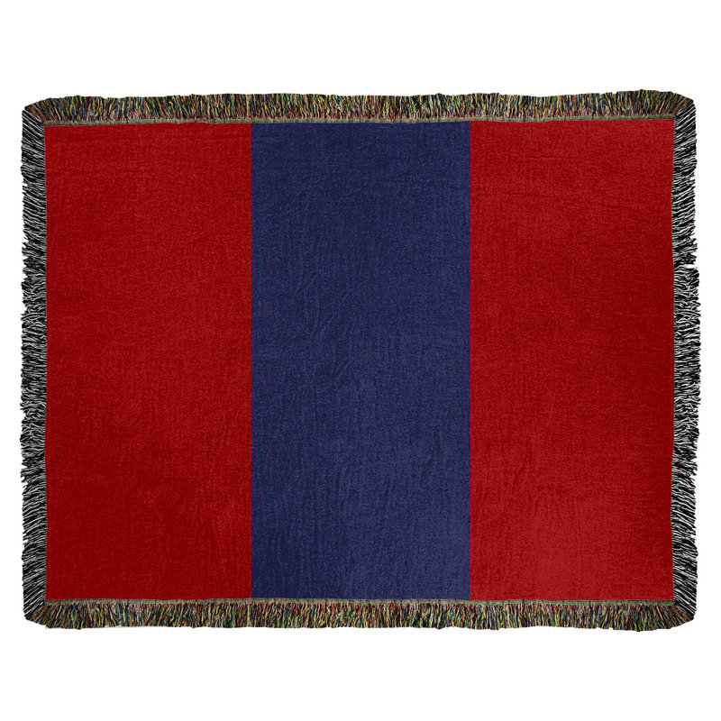 Jeté tissé Boston, l 37 po x L 52 po, Rouge / Bleu