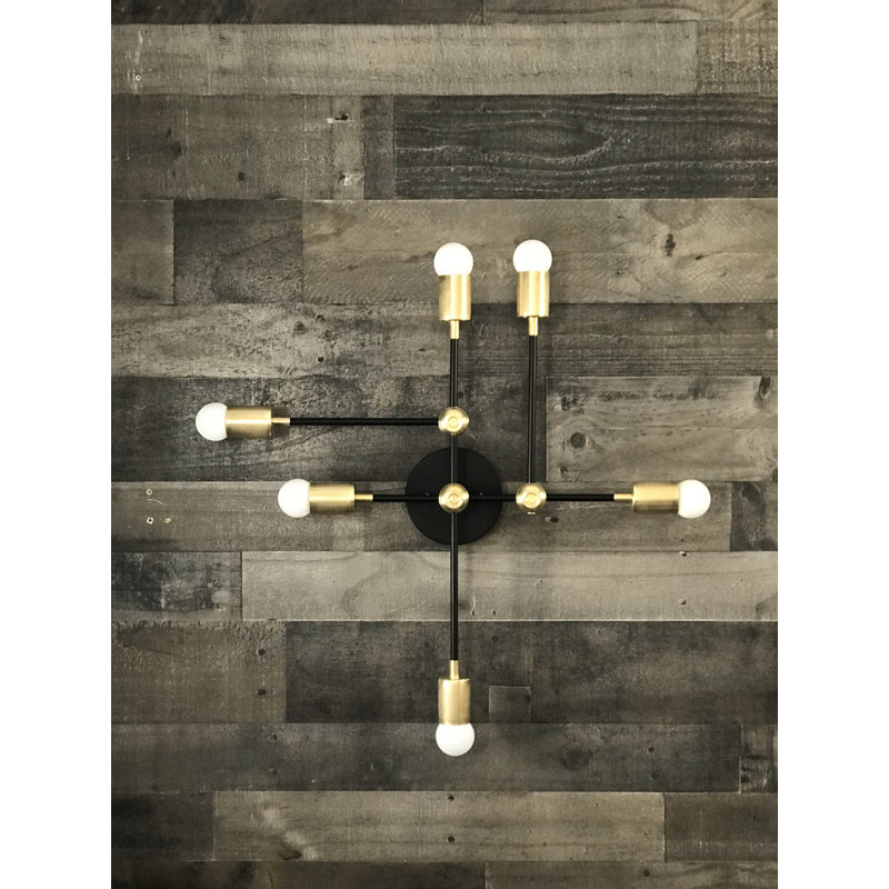 Applique murale moderne pour salle de bain Braecona, Laiton noir