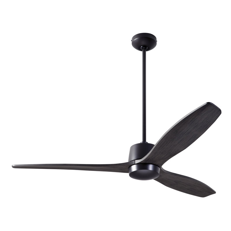 Arbor Downrod Ceiling Fan, Dark Bronze, Wall Control, Ebony