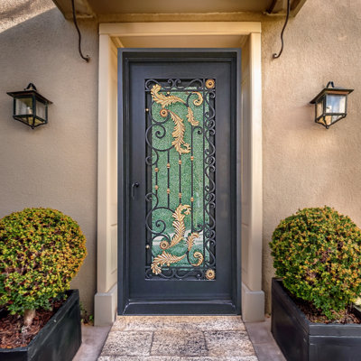 Vineyard Single Wrought Iron Door