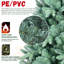 Arbre de Noël bleu / vert teinté en PE / PVC, branches articulées, aspect naturel, support en métal stable, décoration des Fêtes facile à assembler-1116202512