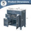 Ensemble de meuble-lavabo autoportant, tablette réglable-1127895478